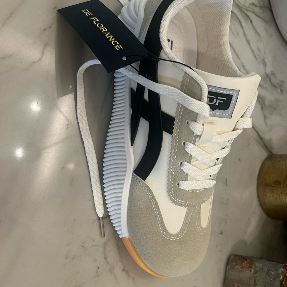 Women's Sneakers - Black and Cream
